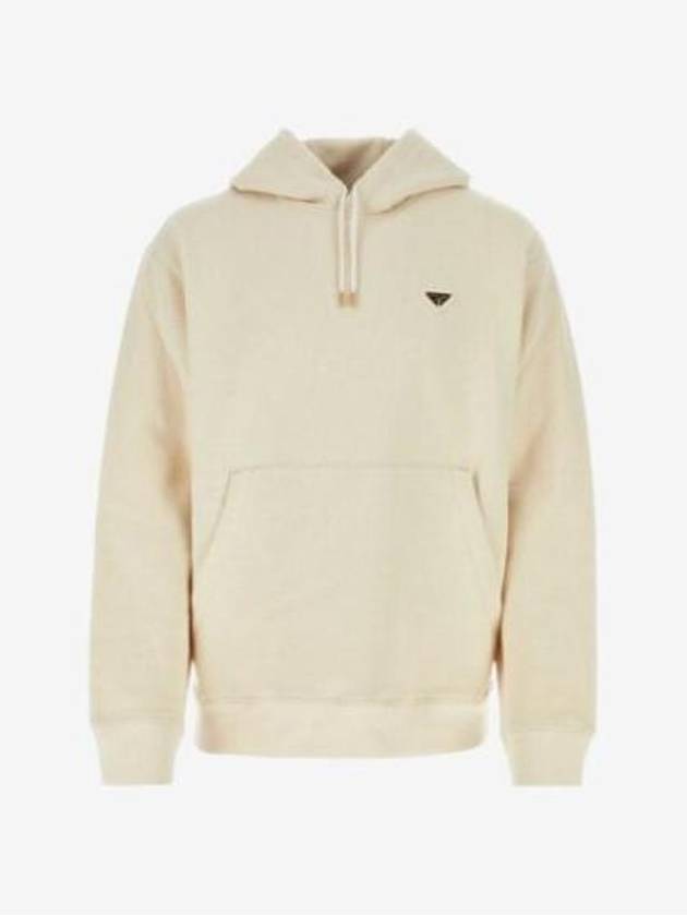 Prada Cotton Fleece Hoodie Natural - PRADA - BALAAN 2