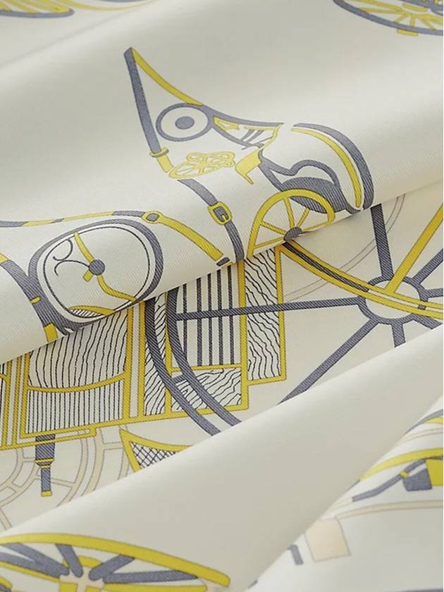 Complication Equestre Silk Scarf White - HERMES - BALAAN 4