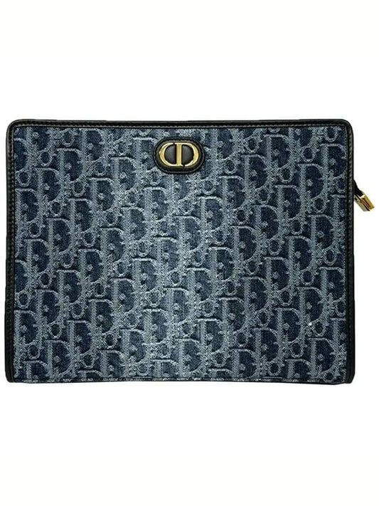 30 Montaine Denim Clutch Bag Blue S2107UDCE 49EU - DIOR - BALAAN 1