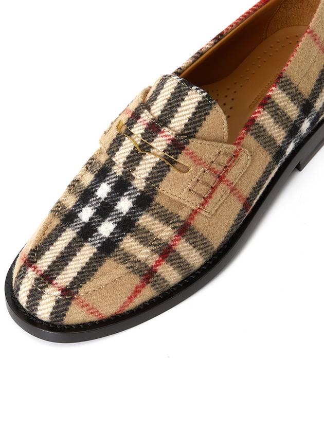 Checked Wool Loafers Archive Beige - BURBERRY - BALAAN 8