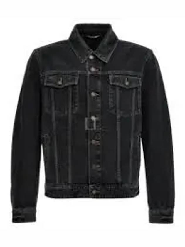 Pocket Denim Jacket Black - SAINT LAURENT - BALAAN 2