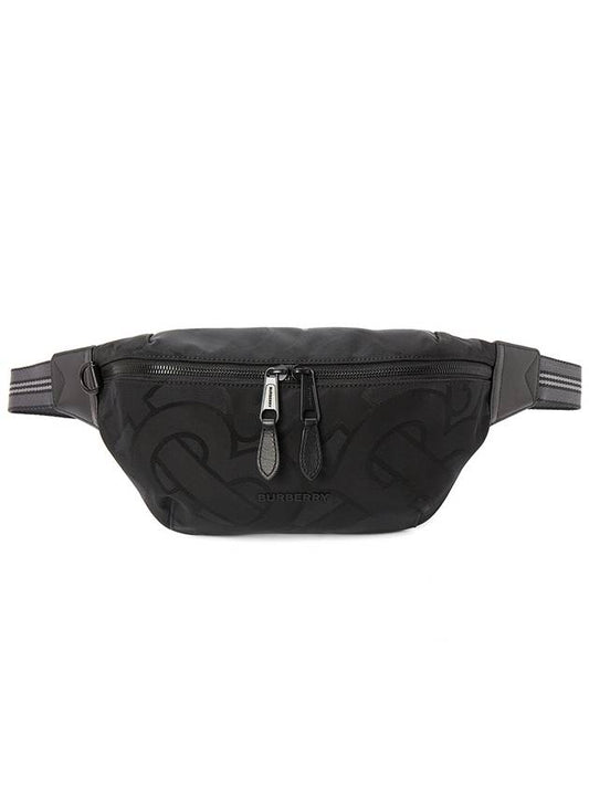 Men's Monogram Recycled Belt Bag Black - BURBERRY - BALAAN 2