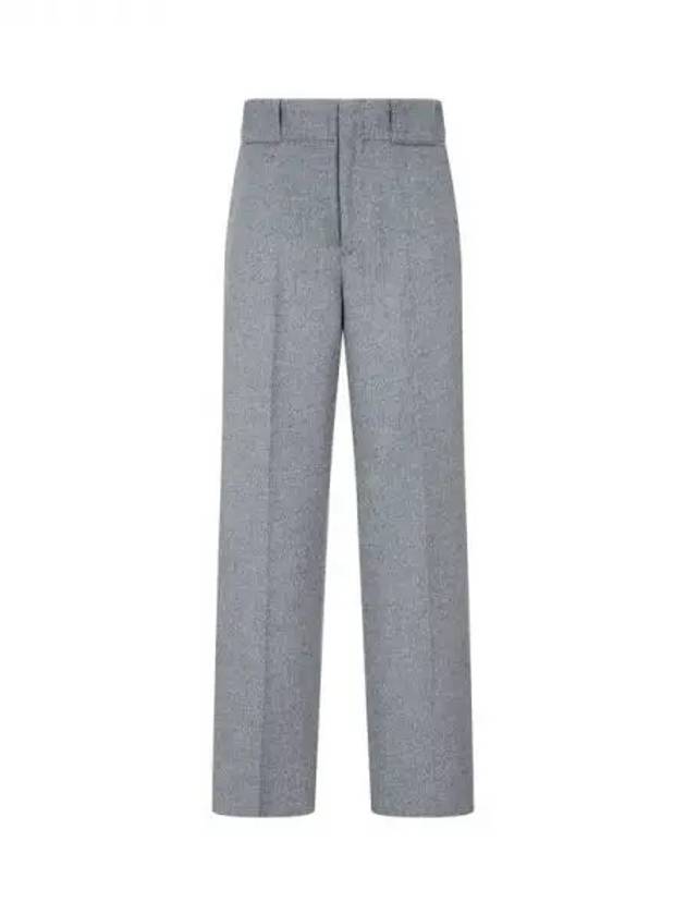 Men s Big Loop Wide Wool Pants Melange Gray 271664 - EMPORIO ARMANI - BALAAN 1