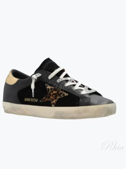 Superstar Leopard Star Low Top Sneakers Gold Black - GOLDEN GOOSE - BALAAN 2