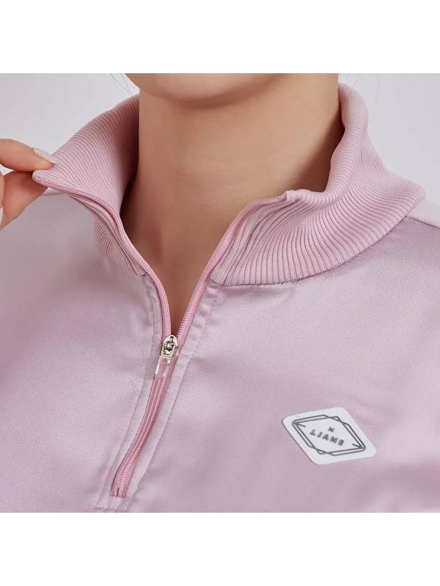 Golf Wear Satin Frill Sweatshirt Pink - J JANE - BALAAN 4