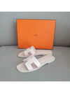 Oran Calfskin Slippers Blanc - HERMES - BALAAN 2