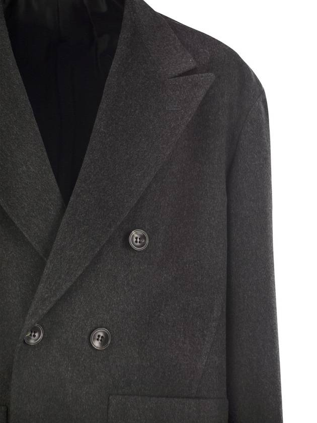 Double-breasted coat in virgin wool - KITON - BALAAN 4