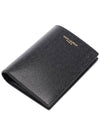 Paris Credit Coated Leather Card Wallet Black - SAINT LAURENT - BALAAN 6