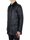 Men's Beaufort Wax Jacket Navy - BARBOUR - BALAAN 5