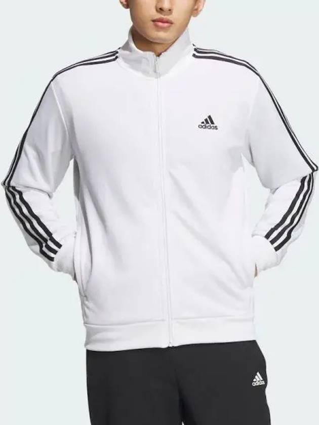 3S Regular Fit Double Knit Track Jacket White - ADIDAS - BALAAN 2