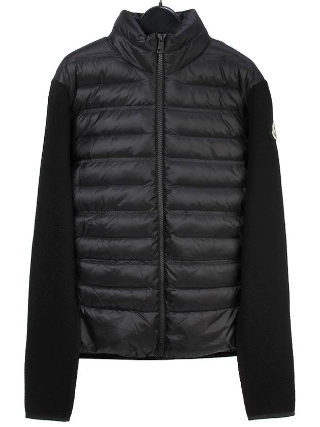 TRICOT Padded Wool Cardigan Black - MONCLER - BALAAN 2