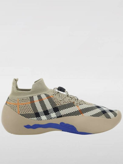 Check Knit Neptune Low Top Sneakers Sand - BURBERRY - BALAAN 2