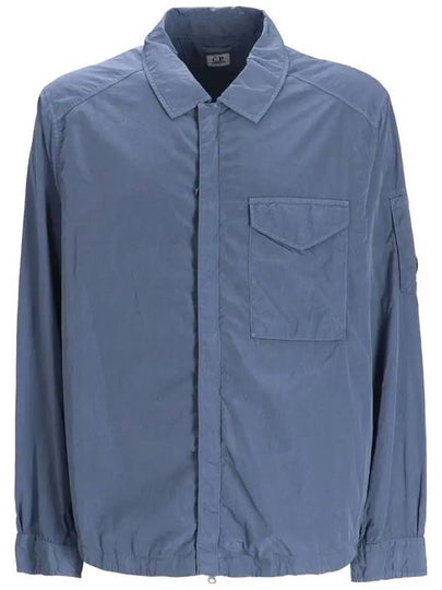 Chrome-R Lens Over Long Sleeve Shirt Blue - CP COMPANY - BALAAN 2