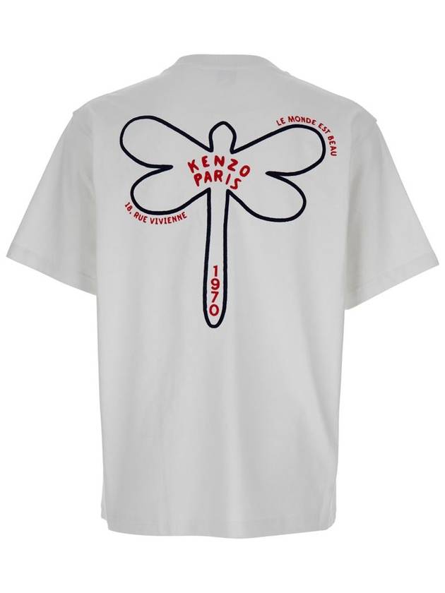 White T-Shirt With Logo On The Front And Maxi Logo On The Back In Cotton Man - KENZO - BALAAN 2