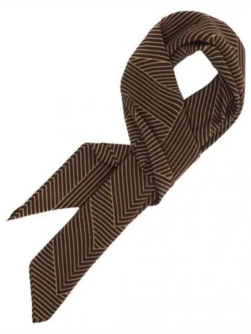 Striped Monogram Silk Scarf Women - TOTEME - BALAAN 1