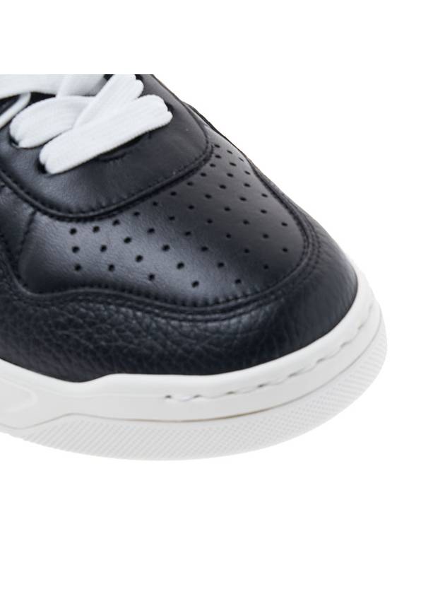 Men's One-Studded Leather Low-Top Sneakers Black - VALENTINO - BALAAN 10