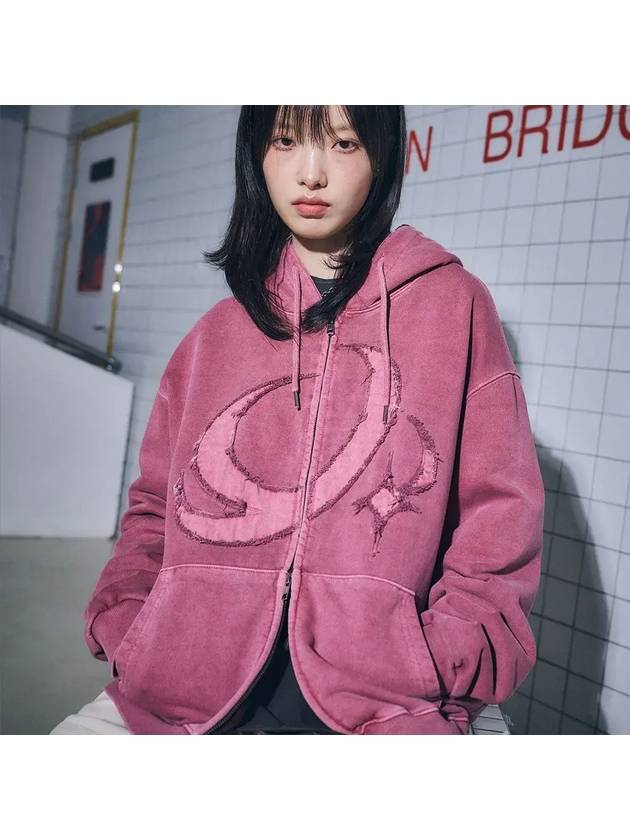 CP Star Pigment Zip-Up Hoodie Dusty Pink - CPGN STUDIO - BALAAN 1