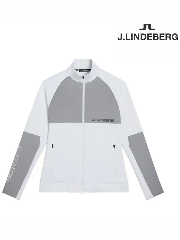 Lazarus Mid Layer Zip-Up Jacket Grey White - J.LINDEBERG - BALAAN 2