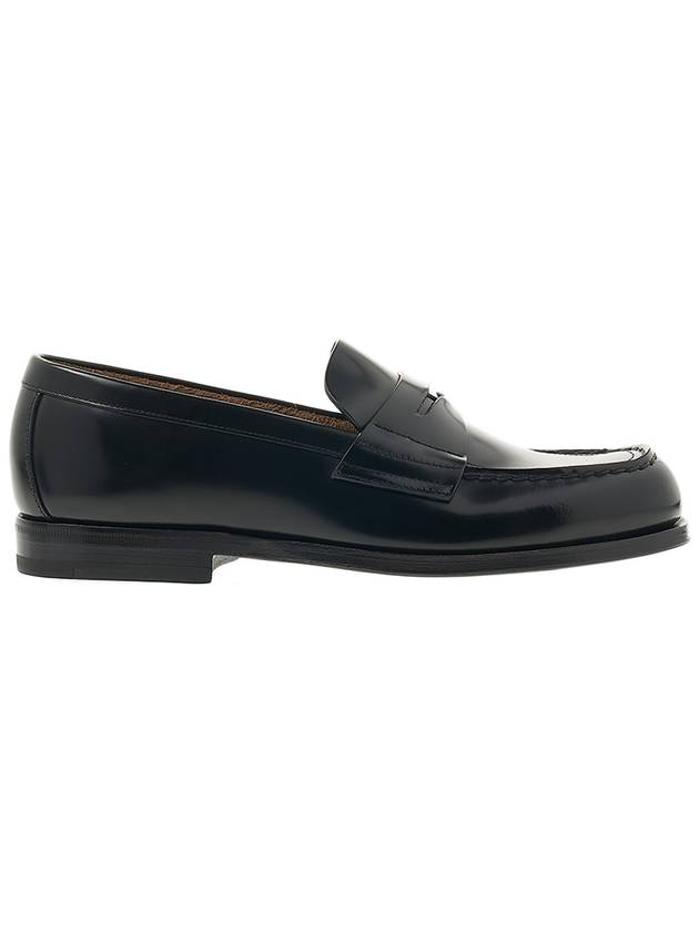 Brushed Leather Loafers Black - PRADA - BALAAN 3