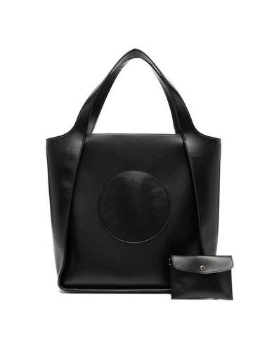 Perforated Logo Open Top Tote Bag Black - STELLA MCCARTNEY - BALAAN 1