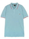 Zebra Logo Regular Fit Short Sleeve Polo Shirt Blue - PAUL SMITH - BALAAN 2