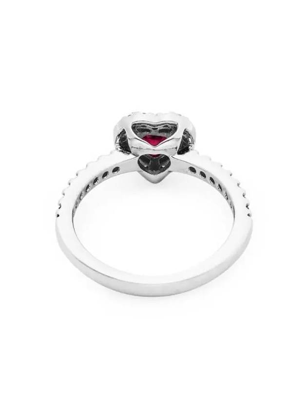 Elevated Heart Ring Red Silver - PANDORA - BALAAN 4