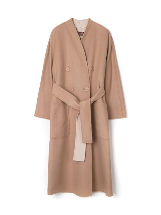 Parsec Wool Cashmere Double Coat Beige - MAX MARA - BALAAN 1