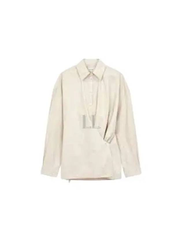 Straight Collar Twisted Shirt Dusty Rose - LEMAIRE - BALAAN 2