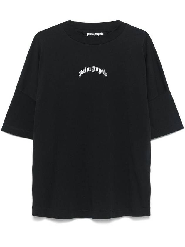 Palm Angels Curved-Logo T-Shirt - PALM ANGELS - BALAAN 1