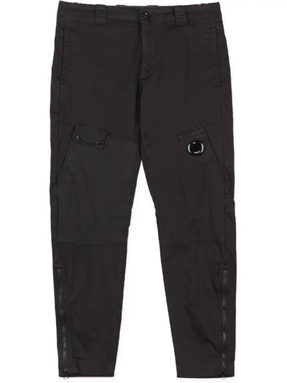 Men's Stretch Satin Lens Wappen Cargo Straight Pants Black - CP COMPANY - BALAAN 2