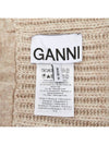 Logo Patch Knit Beanie Sand - GANNI - BALAAN 6