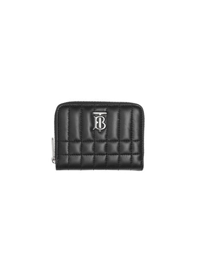 Lola Quilted Zip Round Coin Card Wallet Black - BURBERRY - BALAAN 2