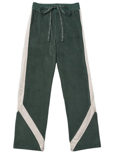 corduroy track pants green - RHUDE - BALAAN 1