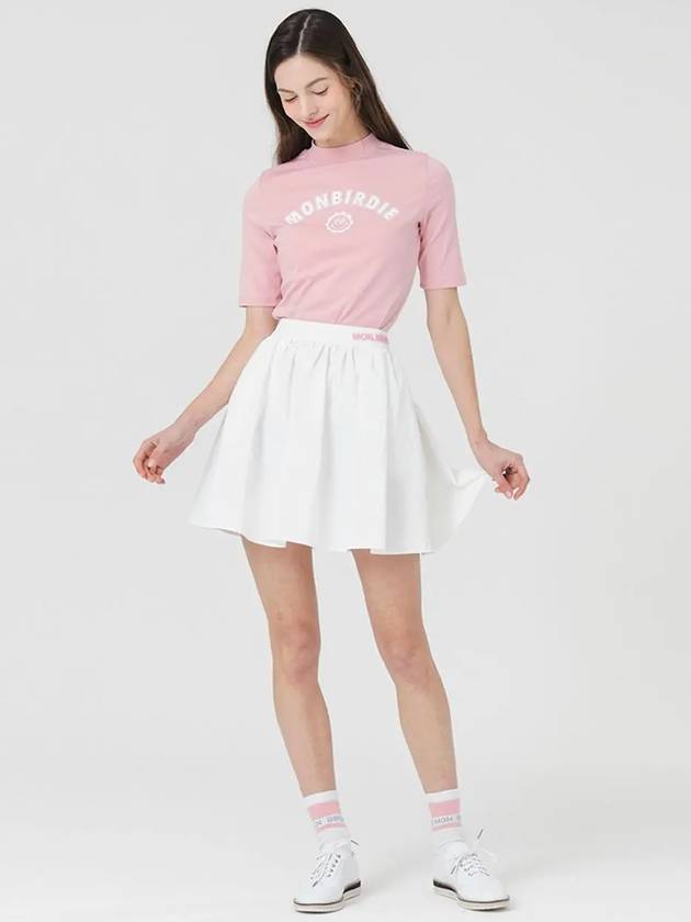 Nylon Volume Gathered Skirt WHITE - MONBIRDIE GOLF - BALAAN 3