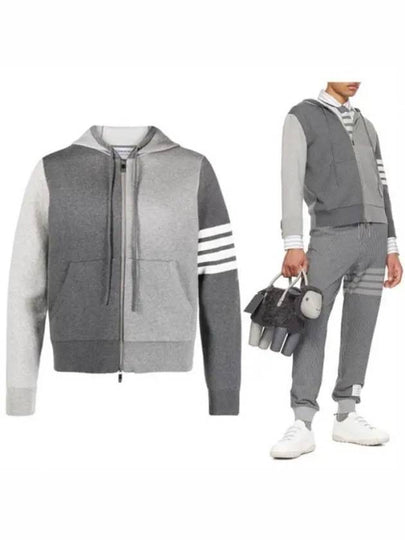 4 Bar Turtle Icon Jacquard Hoodie Grey - THOM BROWNE - BALAAN 2