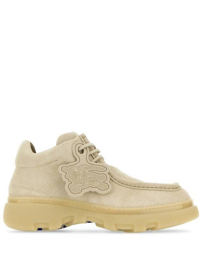 Suede Creeper Mid Sneakers Beige - BURBERRY - BALAAN 2