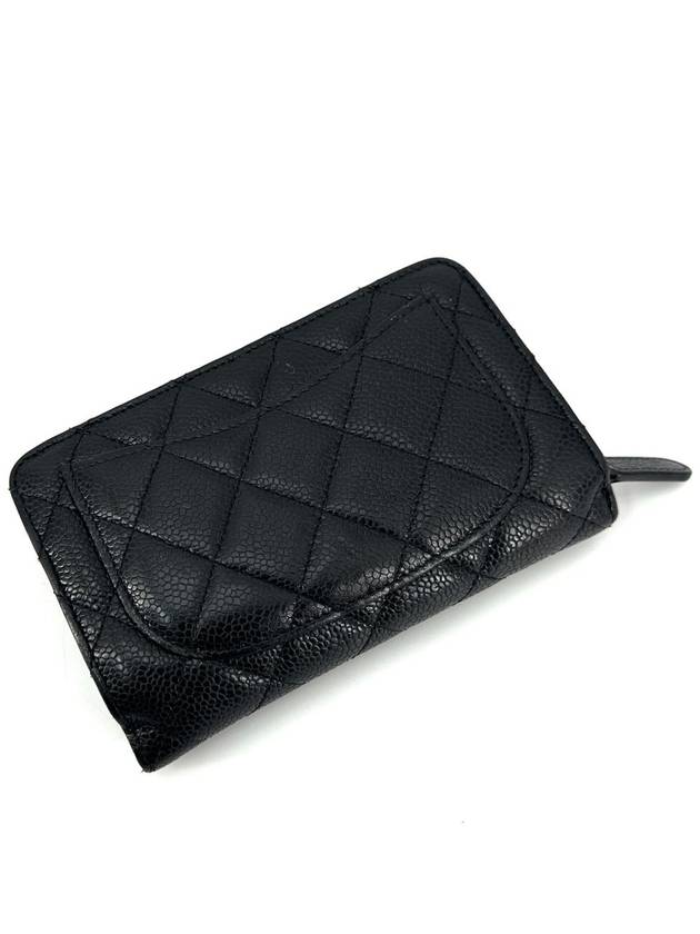 Caviar Diary Gold Logo Medium Wallet - CHANEL - BALAAN 5