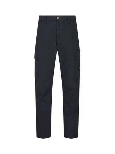 Compass Badge Gabardine Cargo Straight Pants Navy - STONE ISLAND - BALAAN 2