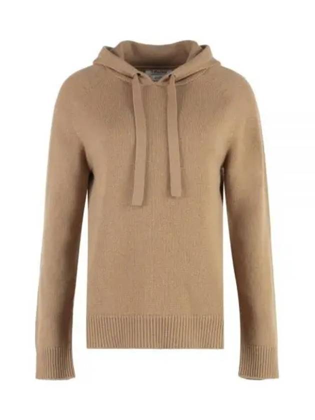 Virgola Cashmere Hooded Knit Top Brown - MAX MARA - BALAAN 2