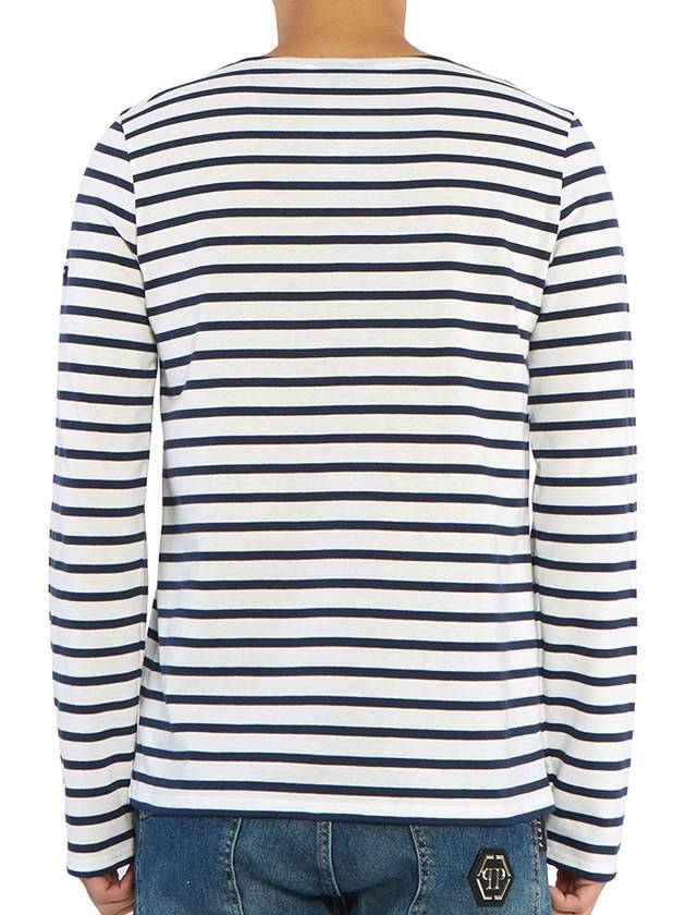 Minquiers Modern Stripe Long Sleeve T-Shirt Neige Marine - SAINT JAMES - BALAAN 6