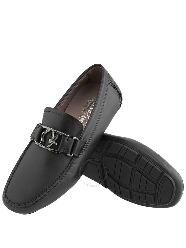 Salvatore Ferragamo Men's Black Leather Peter SF Ornament Driver, Size 7 EEE - SALVATORE FERRAGAMO - BALAAN 2