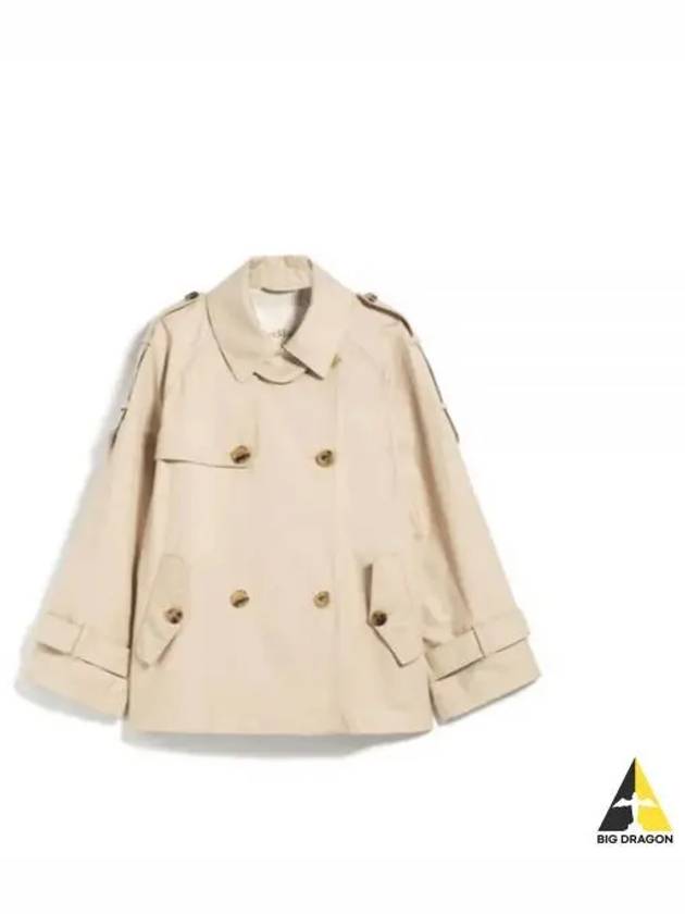 DTrench Double Breasted Short Trench Coat Beige - MAX MARA - BALAAN 2