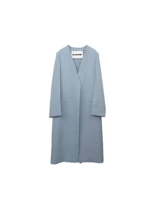 Collarless back slit wool coat J02AA0106J40103 041 - JIL SANDER - BALAAN 1