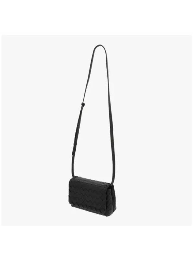 Intrecciato Mini Cross Bag Black - BOTTEGA VENETA - BALAAN 5