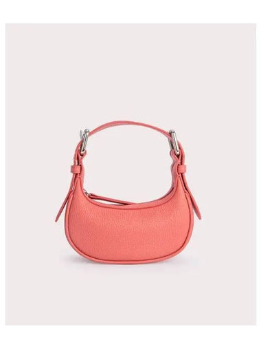 Soho Flat Mini Grain Leather Shoulder Bag Salmon - BY FAR - BALAAN 1