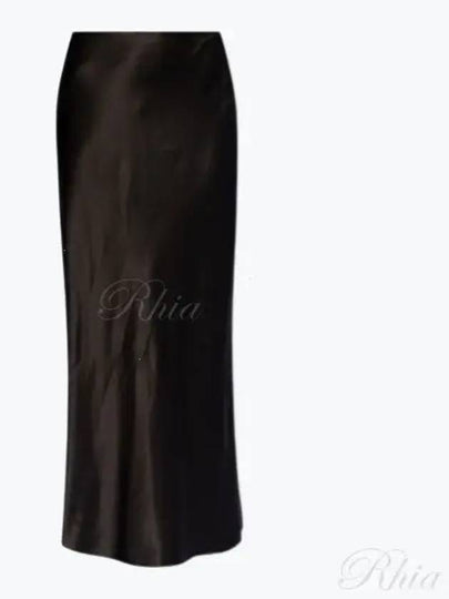 Maxi Side Zip Silk A-line Skirt Black - SAINT LAURENT - BALAAN 2