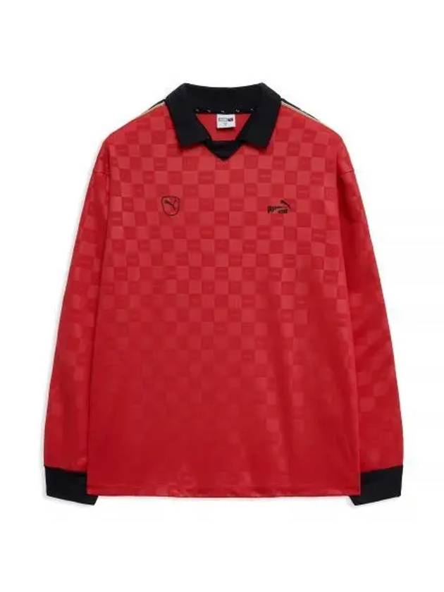 Archive S Knit Jersey Long Sleeve T-Shirt Red - PUMA - BALAAN 2