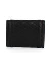 Gabi Small Envelope Quilted Lambskin Halfwallet Black - SAINT LAURENT - BALAAN.