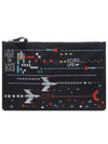 Arcade Large Clutch Bag Black - VALENTINO - BALAAN 2