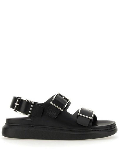 Hybrid Double Buckle Sandals Black - ALEXANDER MCQUEEN - BALAAN 2